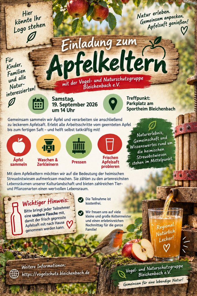 Flyer zum Apfelketern 2026